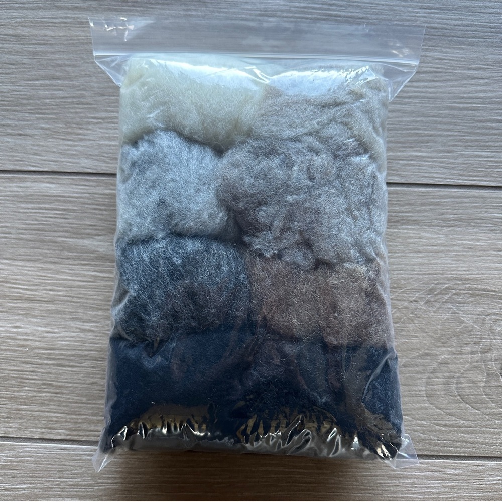 Felting Wool Neutral Colors Assortment - Picture 4 of 6
